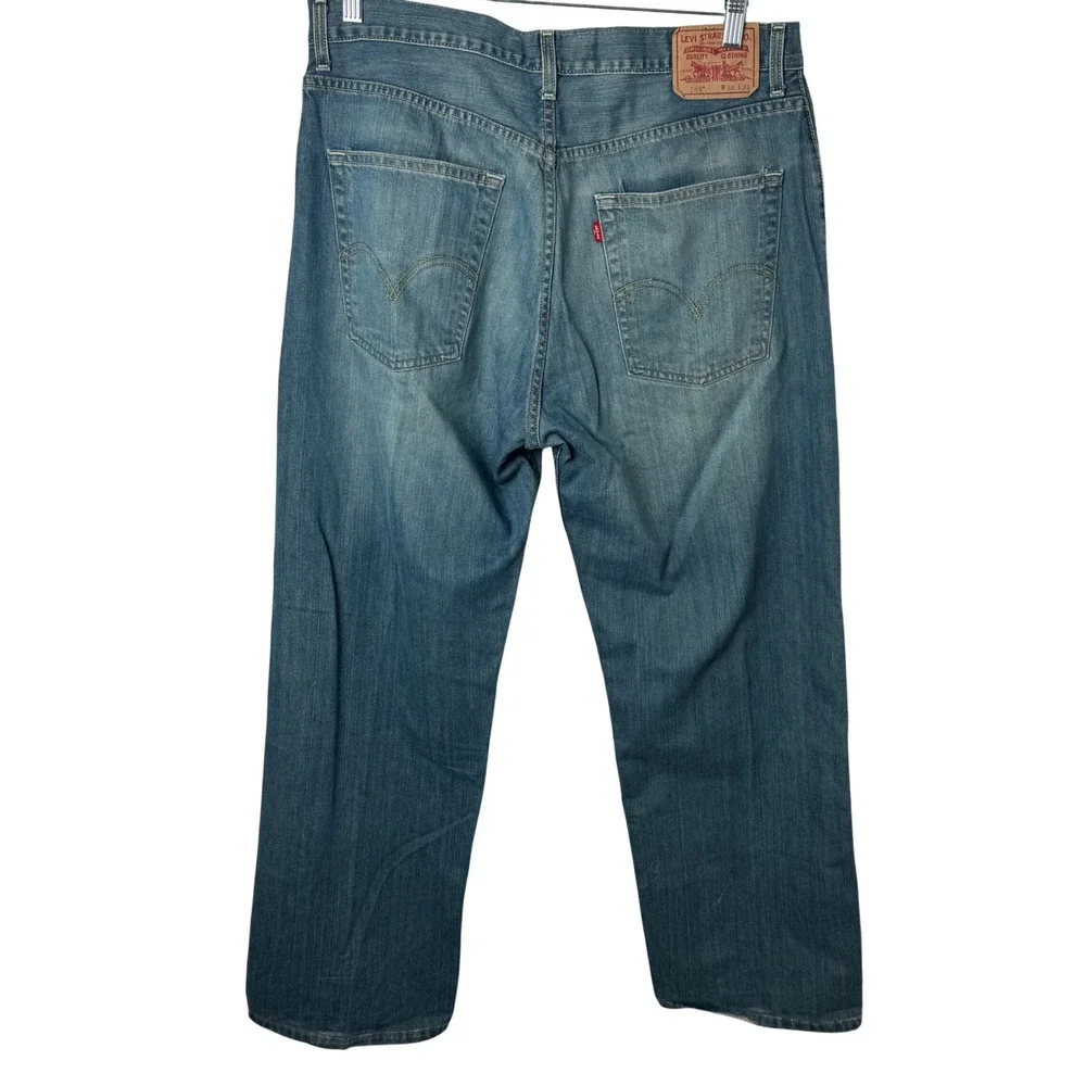 Levi's 569 Loose Straight Jeans Mens 36 Blue Medium Wash Denim Relaxed Fit‎